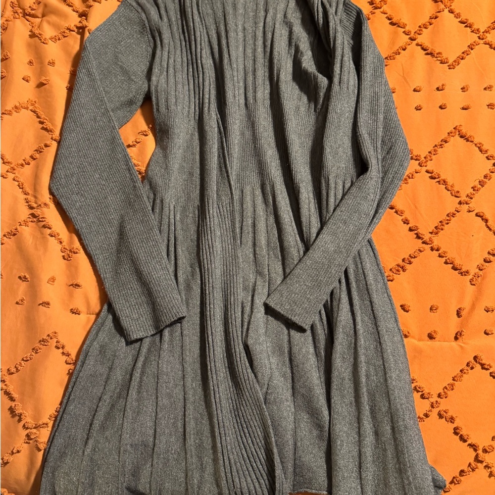 Gray Ribbed Knit Magnolia Grace Duster